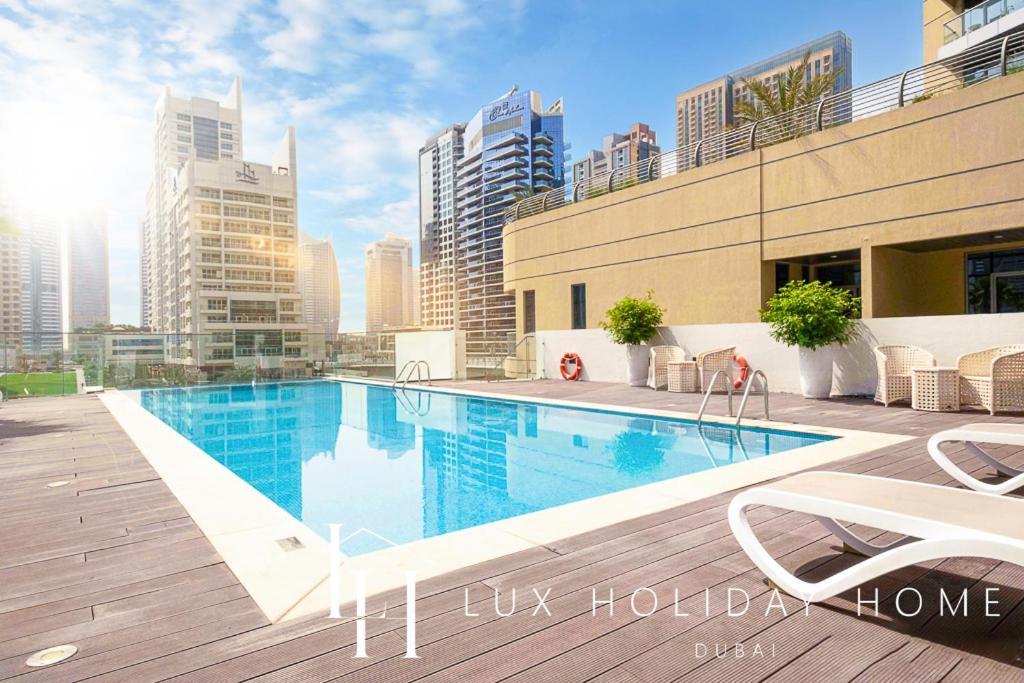 Lux Contemporary Suite With Full Marina View 6 Dubai Eksteriør bilde