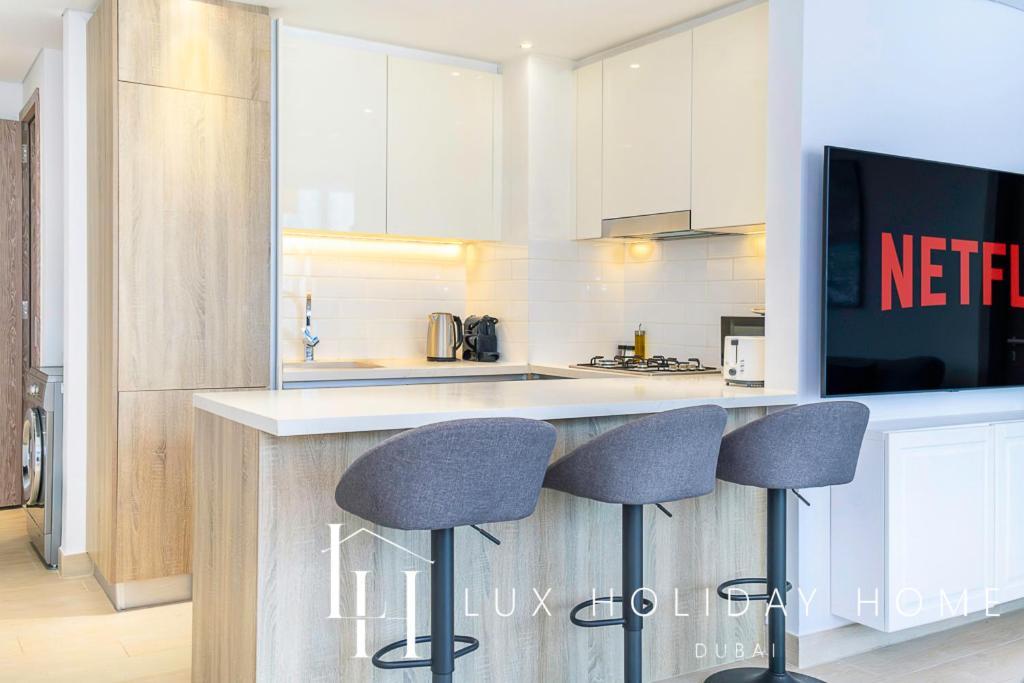 Lux Contemporary Suite With Full Marina View 6 Dubai Eksteriør bilde