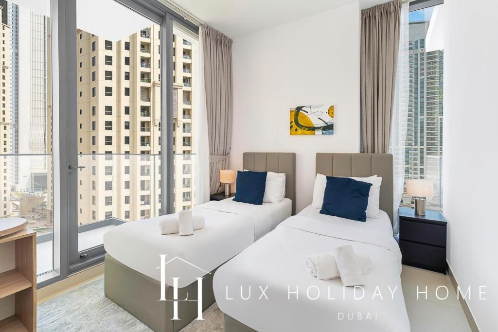 Lux Contemporary Suite With Full Marina View 6 Dubai Eksteriør bilde