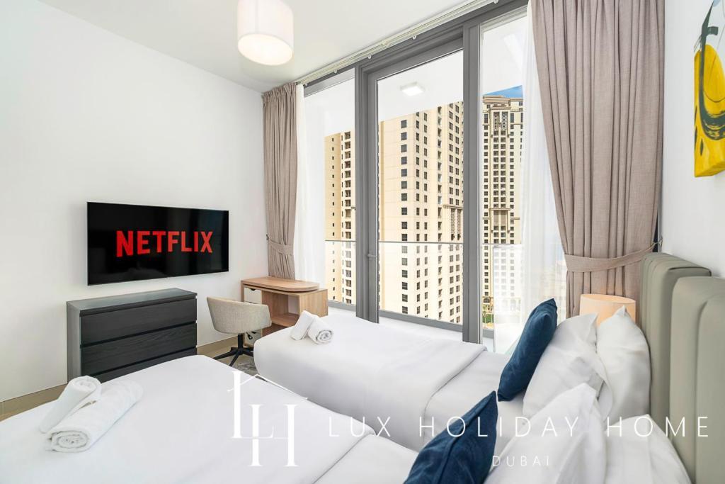 Lux Contemporary Suite With Full Marina View 6 Dubai Eksteriør bilde